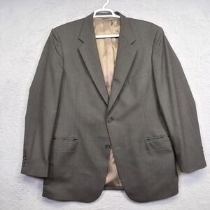 Stafford Executive Blazer Mens 48 Green Wool Glen Plaid‎ Sportscoat Preppy Boss